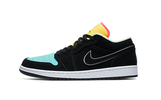 Air Jordan 1 Low Black Aurora Green Laser Orange