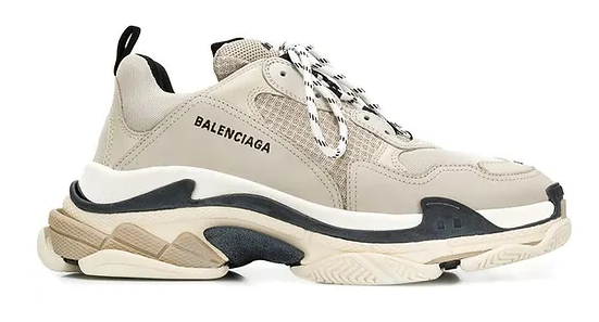 BALENCIAGA Triple S Leather Gris/M.CMB