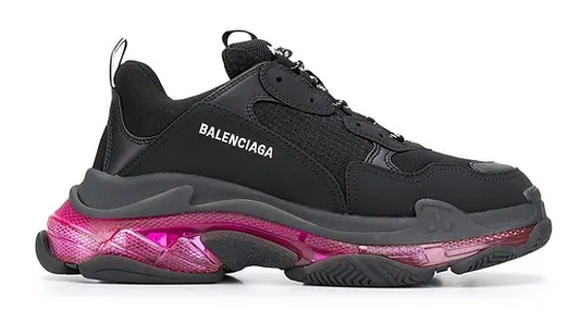 BALENCIAGA Triple S Leather NOIR/ROSE