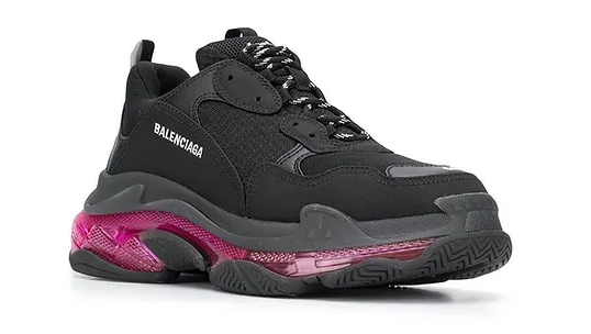 BALENCIAGA Triple S Leather NOIR/ROSE